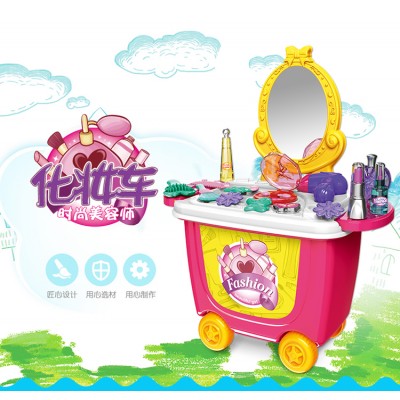 non-toxic fashion make up play set plastic beauty set toy for girls